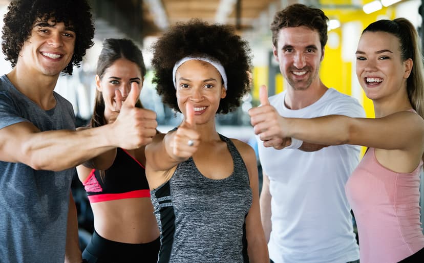 Groepsles in een fitnessclub
